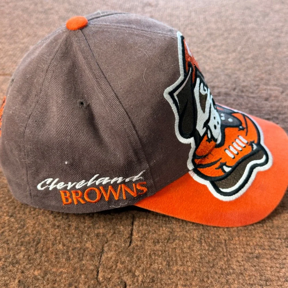 Lee Sport Cleveland Browns Dawg Pound Snapback Hat Brown Orange Vintage NFL Cap